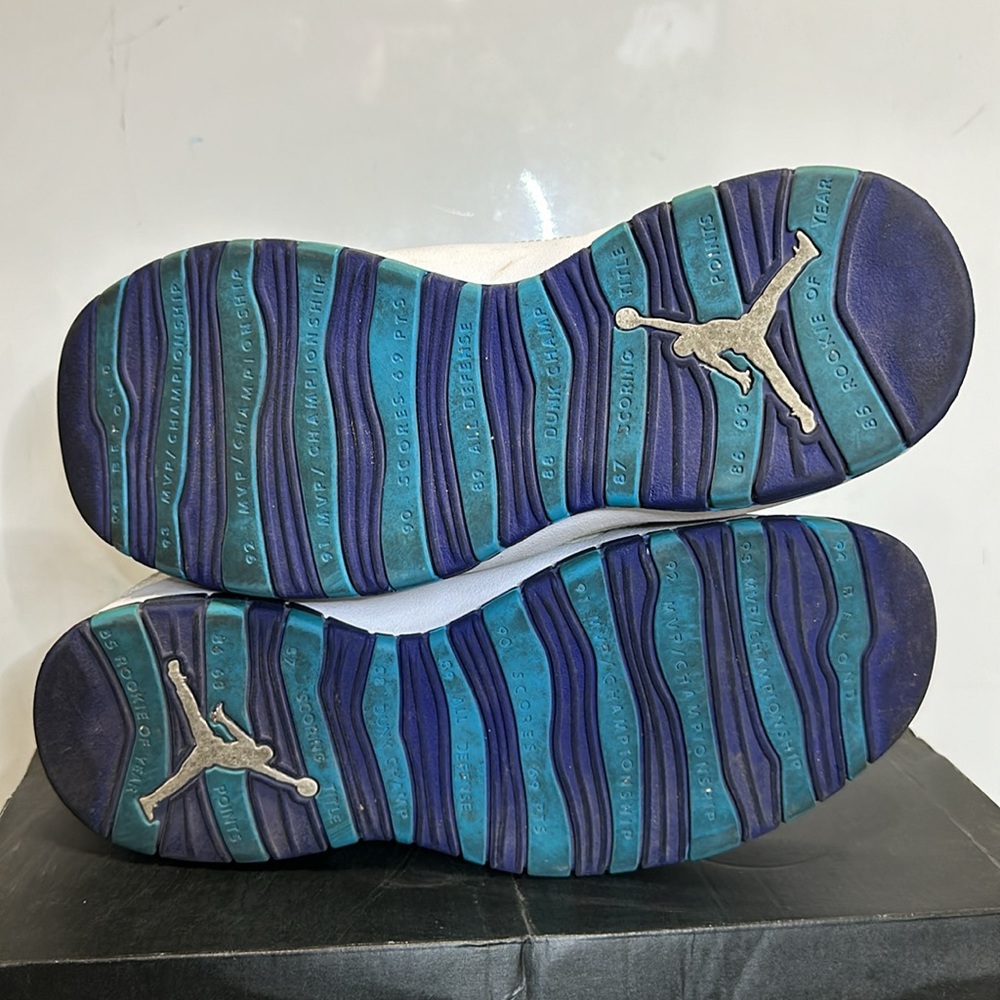 Air Jordan retro 10 white/Concord – blue Lagoon – black. - Picture 8 of 8